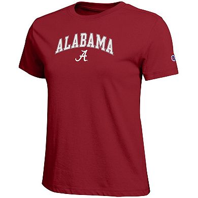 Women's Champion Crimson Alabama Crimson Tide Arched Over Logo T-Shirt
