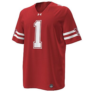 Men's Under Armour #1 Red Wisconsin Badgers 1980 Throwback Home Replica Game Jersey