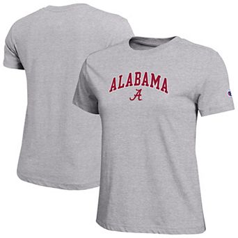 Women's Champion Gray Alabama Crimson Tide Arched Over Logo T-Shirt
