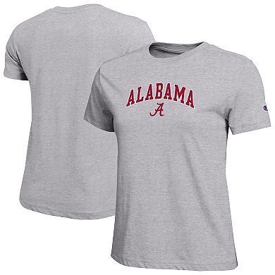Women's Champion Heather Gray Alabama Crimson Tide Arched Over Logo T-Shirt