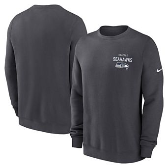 Men's Nike Anthracite Seattle Seahawks Primetime Club Fleece Pullover Sweatshirt