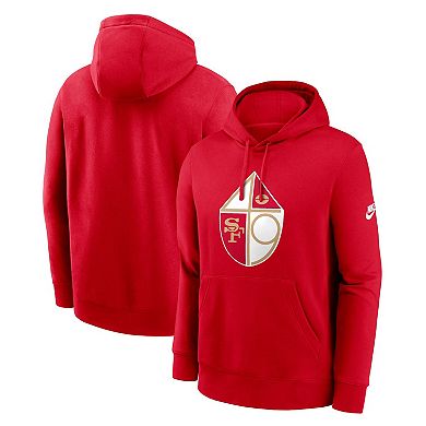 Men's Nike Scarlet San Francisco 49ers Club Fleece Pullover Hoodie