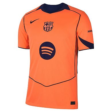 Men's Nike Robert Lewandowski Orange Barcelona 2025/26 Third Replica Player Jersey