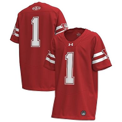Youth Under Armour #1 Red Wisconsin Badgers 1980 Throwback Home Replica Game Jersey