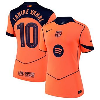Women's Nike Lamine Yamal Orange Barcelona 2025/26 Third Replica Player Jersey
