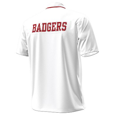 Men's Under Armour White Wisconsin Badgers 1980 Throwback Game Polo