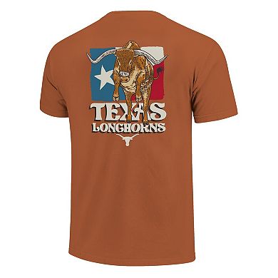 Unisex Image One Burnt Orange Texas Longhorns Hyper Local Bevo State Flag T-Shirt