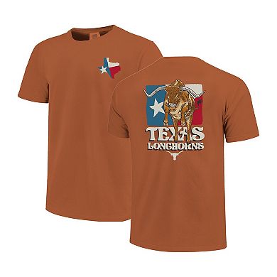 Unisex Image One Burnt Orange Texas Longhorns Hyper Local Bevo State Flag T-Shirt