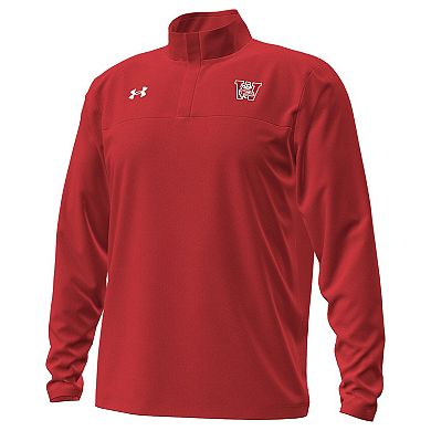 Men's Under Armour Red Wisconsin Badgers 1980 Throwback Game Quarter-Zip Sweatshirt