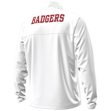 Men's Under Armour White Wisconsin Badgers 1980 Throwback Game Quarter-Zip Sweatshirt
