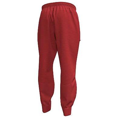 Men's Under Armour Red Wisconsin Badgers 1980 Throwback Unstoppable Fleece Jogger Pants