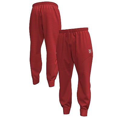 Men's Under Armour Red Wisconsin Badgers 1980 Throwback Unstoppable Fleece Jogger Pants