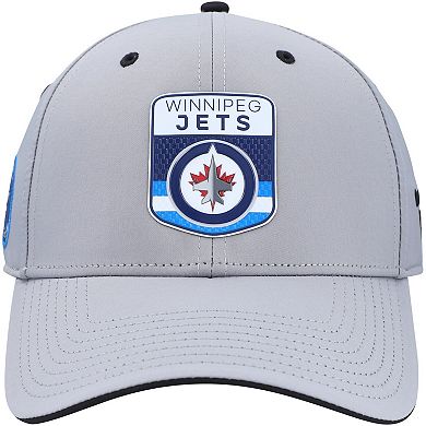 Men's Fanatics Gray Winnipeg Jets Authentic Pro Home Ice Stretch Fitted Hat