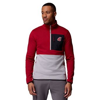 Men's Columbia Crimson/Gray Washington State Cougars Hike Omni-Wick Half-Zip Pullover