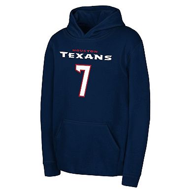 Youth Outerstuff C.J. Stroud Navy Houston Texans Mainliner Player Name & Number Hoodie