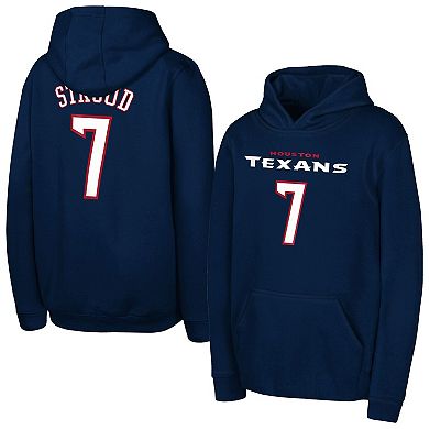Youth Outerstuff C.J. Stroud Navy Houston Texans Mainliner Player Name & Number Hoodie
