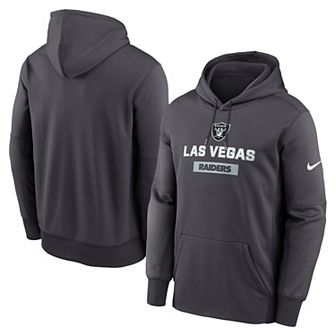 Men's Nike Anthracite Las Vegas Raiders Toss Sweep Performance Pullover Hoodie