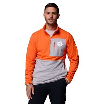 Men's Columbia Orange/Gray Clemson Tigers Hike Omni-Wick Half-Zip Pullover