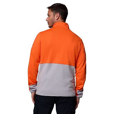 Men's Columbia Orange/Gray Clemson Tigers Hike Omni-Wick Half-Zip Pullover