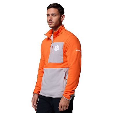 Men's Columbia Orange/Gray Clemson Tigers Hike Omni-Wick Half-Zip Pullover