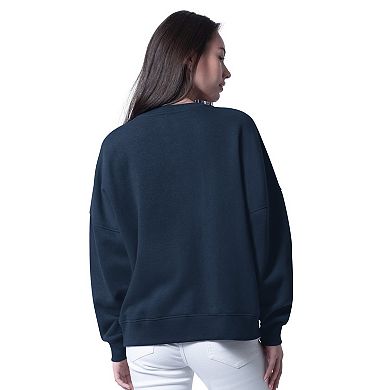 Women's G-III 4Her by Carl Banks Navy Dallas Cowboys Oversized Feud Sweatshirt