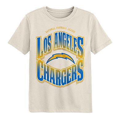 Youth Outerstuff Cream Los Angeles Chargers Huddle T-Shirt