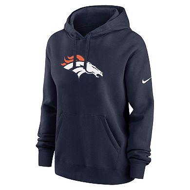 Women's Nike Navy Denver Broncos Club Fleece Pullover Hoodie