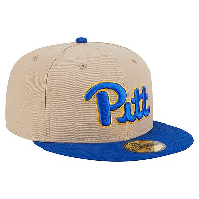 Men's New Era Khaki Pitt Panthers Two-Tone 59FIFTY Fitted Hat
