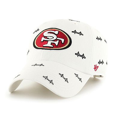 Unisex '47 White San Francisco 49ers Confetti Clean Up Adjustable Hat