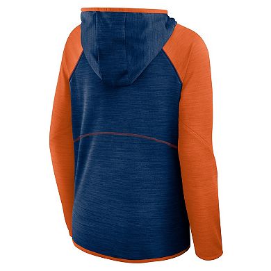 Women's Fanatics Navy Chicago Bears Plus Size End Around Pass Full-Zip Hoodie