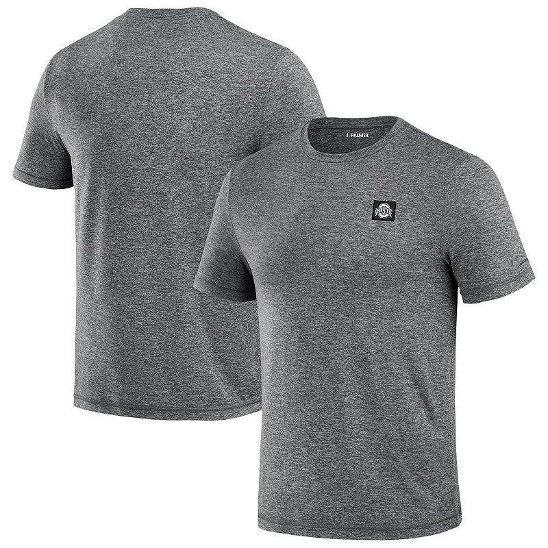 Men's J. Palmer Heather Black Ohio State Buckeyes Four Down T-Shirt,