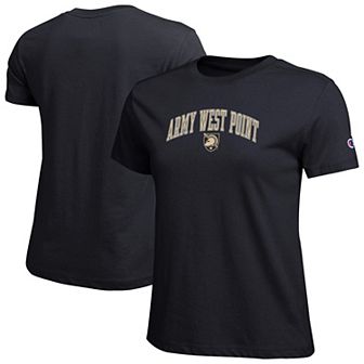 Women's Champion Black Army Black Knights Arched Over Logo T-Shirt