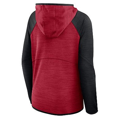 Women's Fanatics Scarlet San Francisco 49ers Plus Size End Around Pass Full-Zip Hoodie