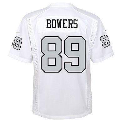 Youth Nike Brock Bowers White Las Vegas Raiders Alternate Game Jersey
