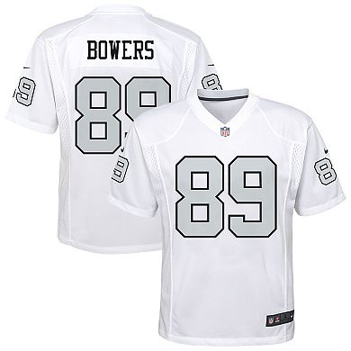 Youth Nike Brock Bowers White Las Vegas Raiders Alternate Game Jersey