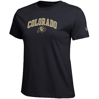 Women's Champion Black Colorado Buffaloes Arched Over Logo T-Shirt