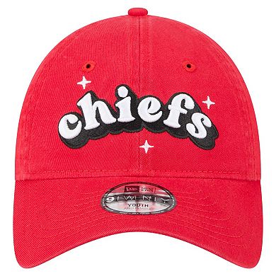 Girls Youth New Era Red Kansas City Chiefs Cheer 9TWENTY Adjustable Hat