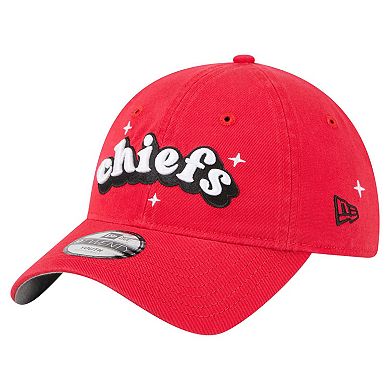 Girls Youth New Era Red Kansas City Chiefs Cheer 9TWENTY Adjustable Hat