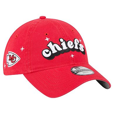 Girls Youth New Era Red Kansas City Chiefs Cheer 9TWENTY Adjustable Hat