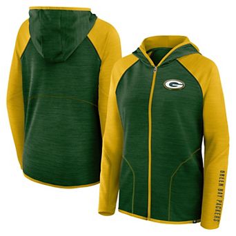 Women's Fanatics Green Green Bay Packers Plus Size End Around Pass Full-Zip Hoodie