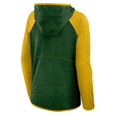 Women's Fanatics Green Green Bay Packers Plus Size End Around Pass Full-Zip Hoodie