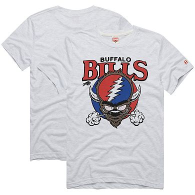 Men's Homage Ash Buffalo Bills NFL x Grateful Dead T-Shirt