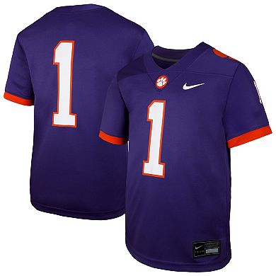 Youth Nike #1 Purple Clemson Tigers Untouchable Replica Game Jersey