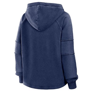 Women's Fanatics Navy Dallas Cowboys Oversized Raglan Gridiron Hoodie