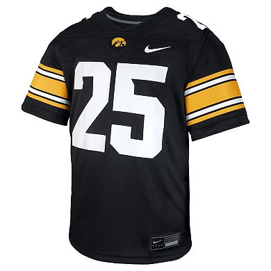 Youth Nike #25 Black Iowa Hawkeyes Untouchable Replica Game Jersey