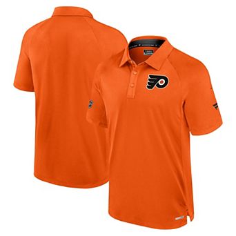 Men's Fanatics Orange Philadelphia Flyers Authentic Pro Rink Raglan Polo