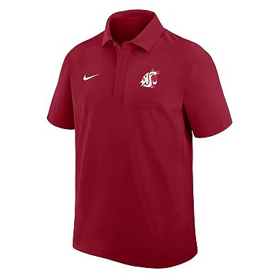 Men's Nike Crimson Washington State Cougars Woven Dri-FIT Polo
