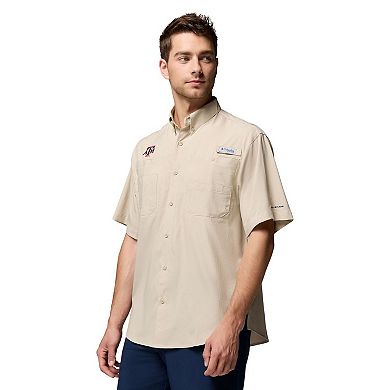 Men's Columbia Tan Texas A&M Aggies Tamiami Omni-Shade Button-Down Shirt