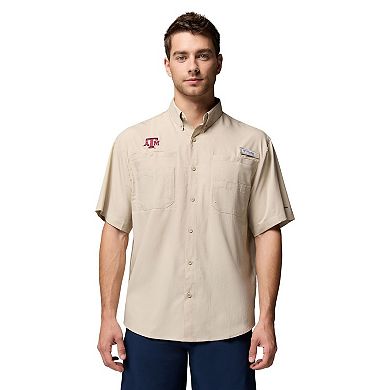 Men's Columbia Tan Texas A&M Aggies Tamiami Omni-Shade Button-Down Shirt