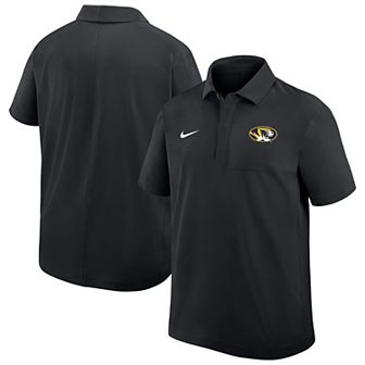 Men's Nike Black Missouri Tigers Woven Dri-FIT Polo